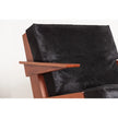 Serra Slatted Wood Lounge Armchair cushion close-up