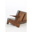 Serra Slatted Wood Lounge Sofa side profile