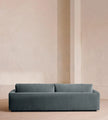 Slate Four Seater Velvet Sofa low front view