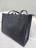Sofia Genuine Leather Tote Bag Black Croc Embossed Design