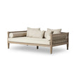 Spindle Side Wooden Arm Sofa front view