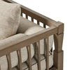 Spindle Side Wooden Arm Sofa arm detail