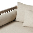 Spindle Side Wooden Arm Sofa cushion close-up