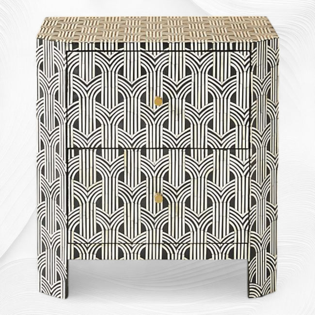 سبرينكل ميدتاون بون إنلاي منضدة باللون الأسود