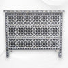 Cómoda de 3 cajones de nácar con diseño de estrella