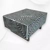 Stripe Bone Inlay Coffee Table Black