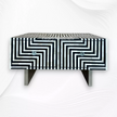 Stripe Bone Inlay Coffee Table Black