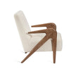 Swan Sculptural Arm Upholstered Lounge Chair side angle