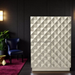 Credenza de 4 puertas con relieve de latón Talitha