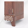 Teakwood Bone Inlay Bar Cabinet Walnut