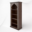 Teakwood Bone Inlay Bookshelf Walnut