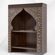 Teakwood Bone Inlay Bookshelf Walnut