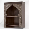 Teakwood Bone Inlay Bookshelf Walnut