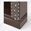 Teakwood Bone Inlay Bookshelf Walnut