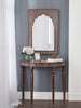 Teakwood Bone Inlay Entryway Console and Mirror Set