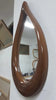 Teardrop Solid Wood Wall Mirror side angle of the frame