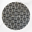 Tetris Mother of Pearl Inlay Side Table Brass Black 3