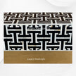 Tetris Mother of Pearl Inlay Oval Center Table Black 4