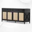 Texas Cane Credenza Black
