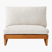 Tide Armless Slatted Teak Lounge Chair front view