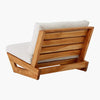 Tide Armless Slatted Teak Lounge Chair slatted side view