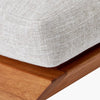 Tide Armless Slatted Teak Lounge Chair cushion close-up