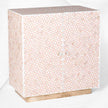 Dreieckiger Schrank mit Perlmutt-Intarsien – Nude Pink