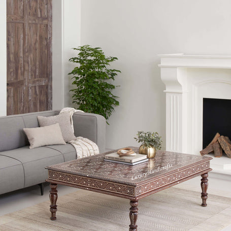 Bone Inlaid Coffee Table