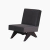 Vela V-Leg Upholstered Lounge Chair black side view