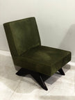 Vela V-Leg Upholstered Lounge Chair in green