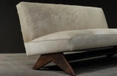 Vela V-Leg Upholstered Sofa angled close-up