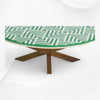 Table basse en chêne avec marqueterie d'os V Design