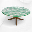Table basse en chêne avec marqueterie d'os V Design
