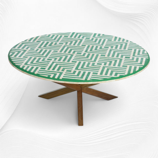 Vik Bone Inlay Coffee Table Green