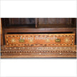 Vintage Anglo Indian Teak Wood Wardrobe Bone Inlaid Almirah 4