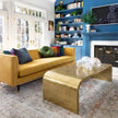 Waterfall Antique Brass Coffee Table