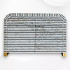 Waterfall MOP Inlay 2 Drawer 2 Door Cabinet Grey