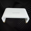 Waterfall Bone Inlay Coffee Table White