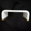 Waterfall Bone Inlay Coffee Table White