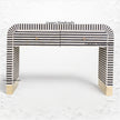 Bone Inlay Waterfall 2 Drawers Console Black 1