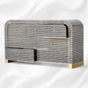 Waterfall Bone Inlay 7 Drawer Sideboard Black 3