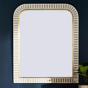 Waterfall Bone Inlay Mirror Grey