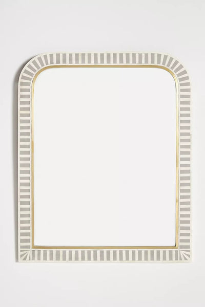 Waterfall Bone Inlay Mirror Grey