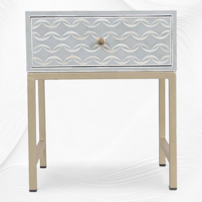Buy Bone Inlay Bedside Table