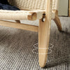 Weave Rope Seat Wooden Lounge Chair weave close-up