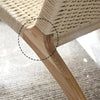 Weave Rope Seat Wooden Lounge Chair rope weave detail