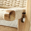 Weave Rope Seat Wooden Lounge Chair frame joint detail