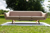 Wing Mid Century Wooden Leg Sofa front view