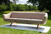 Wing Mid Century Wooden Leg Sofa front angle