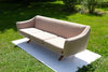 Wing Mid Century Wooden Leg Sofa angled side